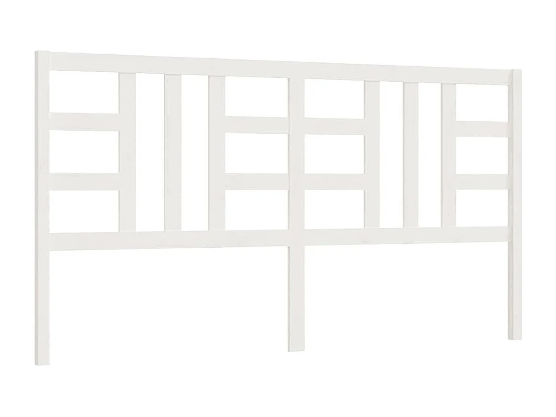 Cabecero de Cama | Cabezal de cama | Mueble de cabecero madera maciza de pino blanco 206x4x100 cm