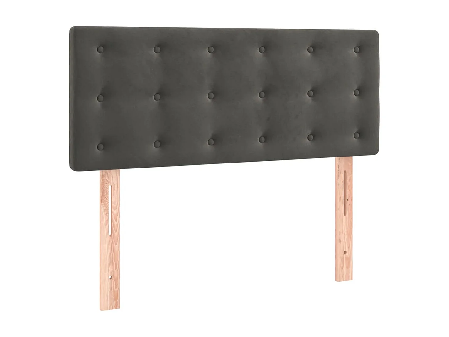 Hoofdbord | Hoofdeinde 100x5x78/88 cm fluweel donkergrijs