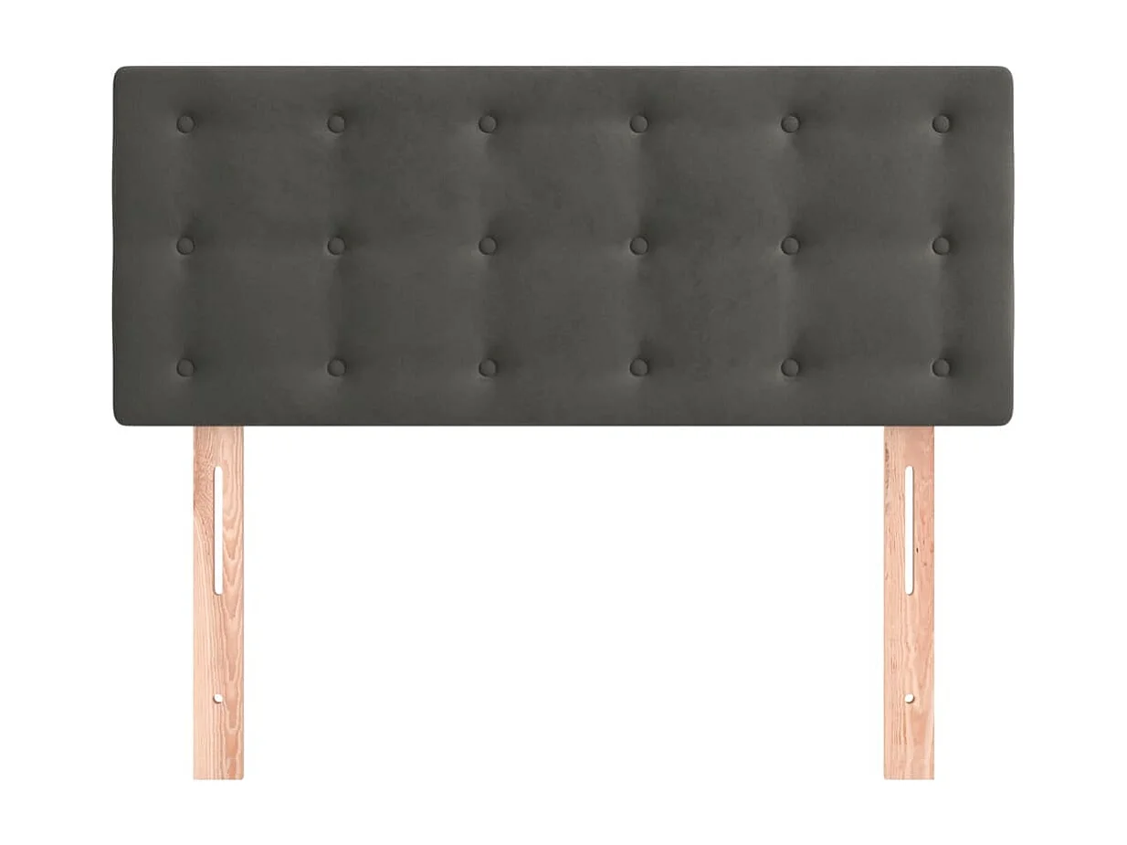 Hoofdbord | Hoofdeinde 100x5x78/88 cm fluweel donkergrijs
