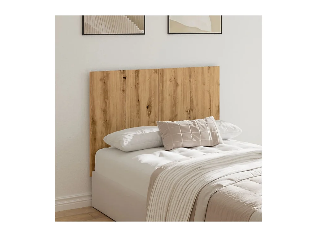 Tête de Lit | Panneau de tête pour lit Moderne chêne artisanal 120x1,5x80 cm bois d'ingénierie