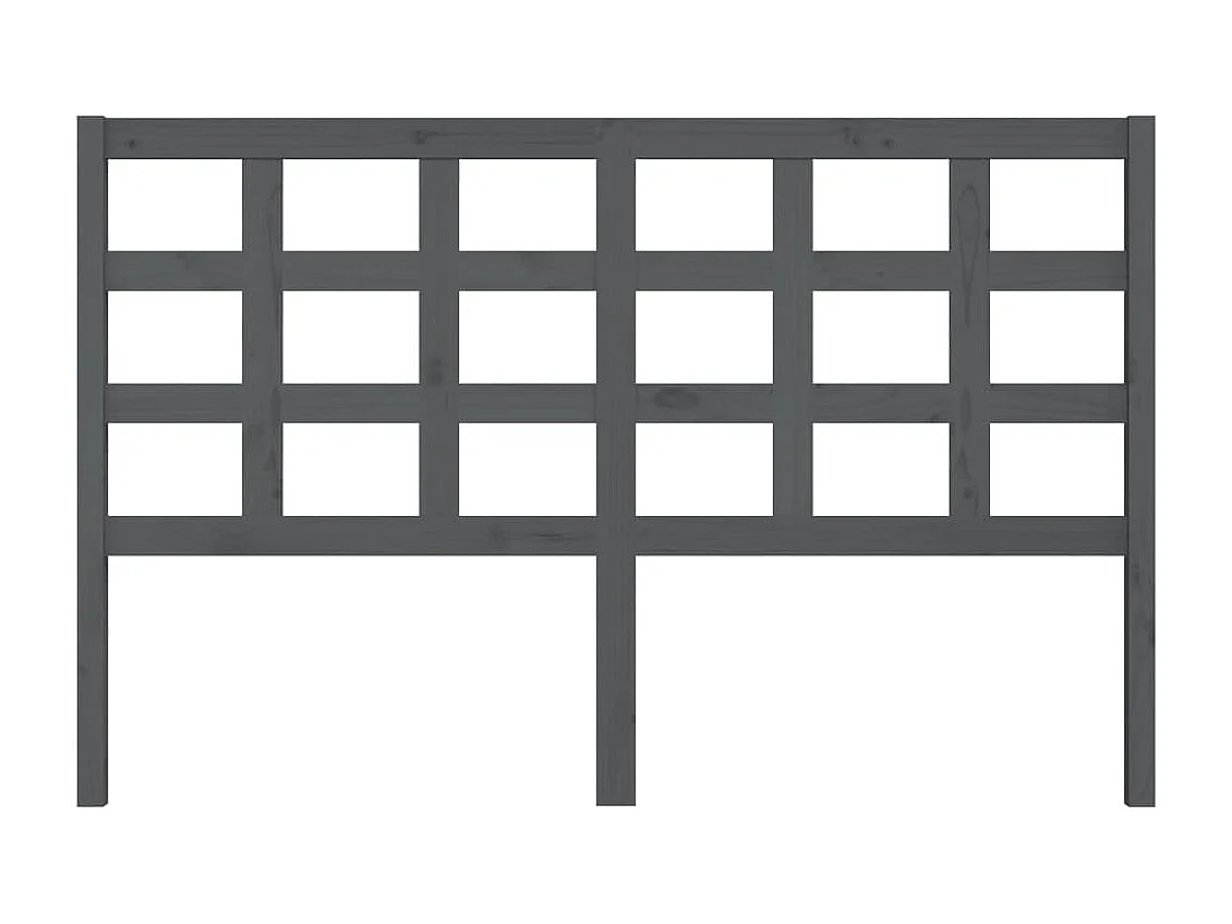 Cabecero de Cama | Cabezal de cama | Mueble de cabecero madera maciza de pino gris 156x4x100 cm