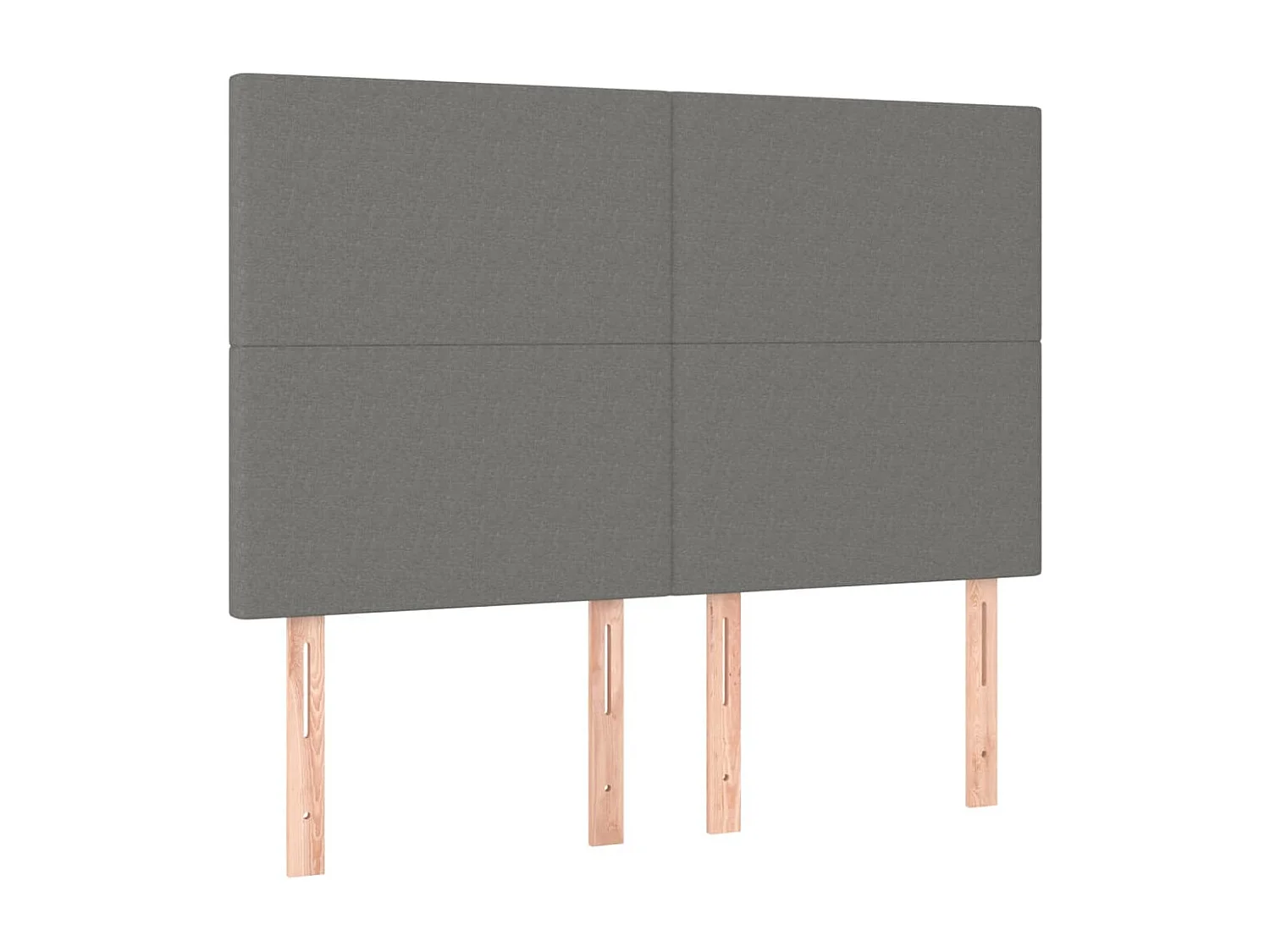 Hoofdbord | Hoofdeinde LED 144x5x118/128 cm stof donkergrijs