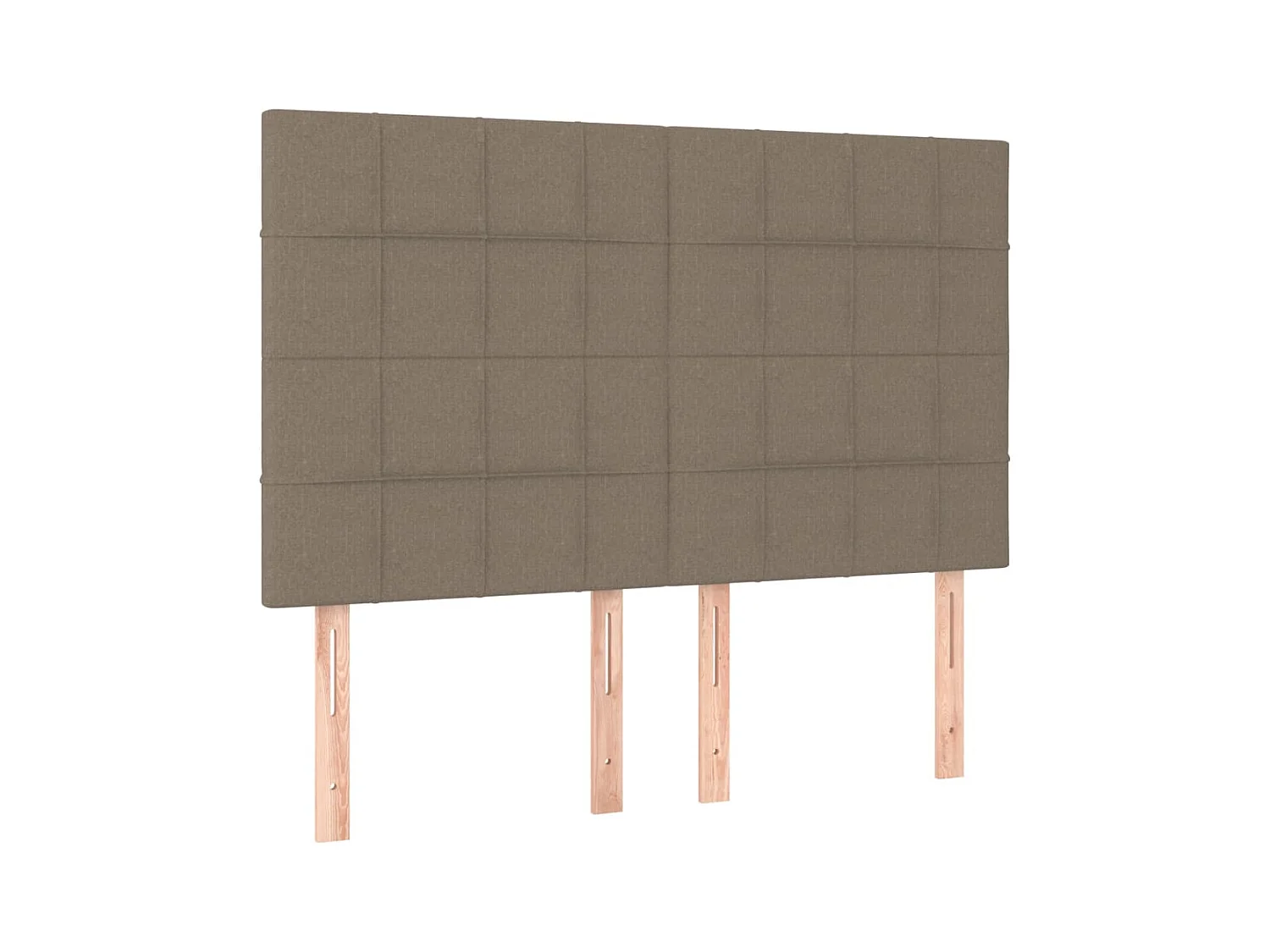 Cabeceros | Cabezal de cama | Mueble de cabecero 4 unidades tela gris taupe 72x5x78/88 cm