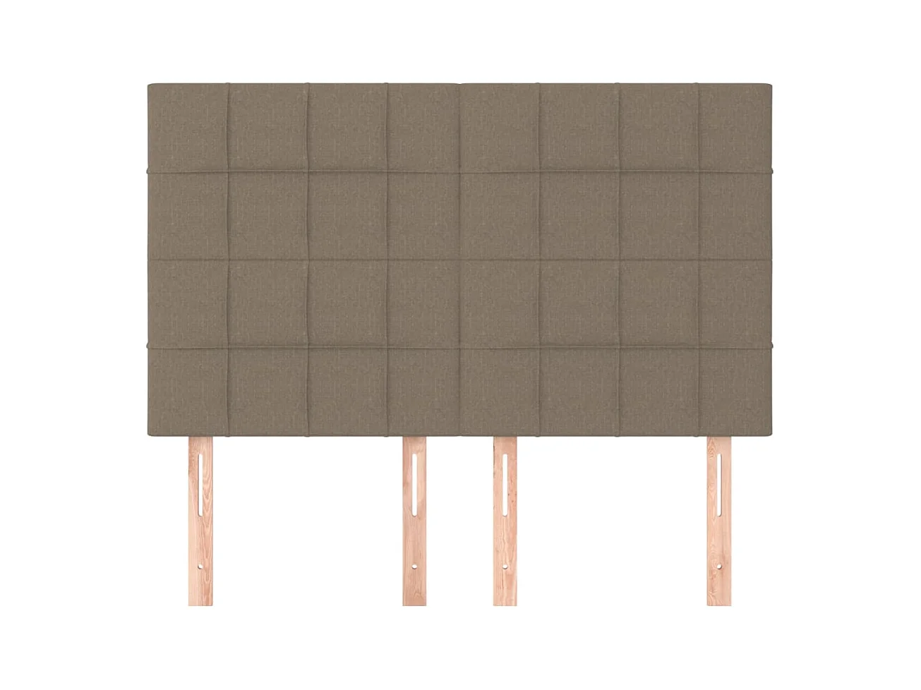 Cabeceros | Cabezal de cama | Mueble de cabecero 4 unidades tela gris taupe 72x5x78/88 cm