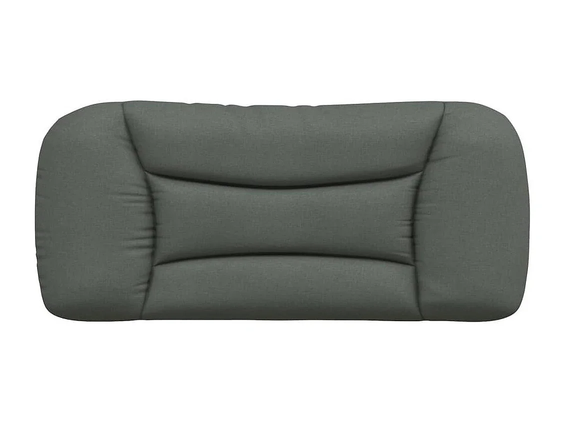 Cabecero de Cama | Cabezal de cama | Mueble de cabecero acolchado Hvar tela gris oscuro 90 cm