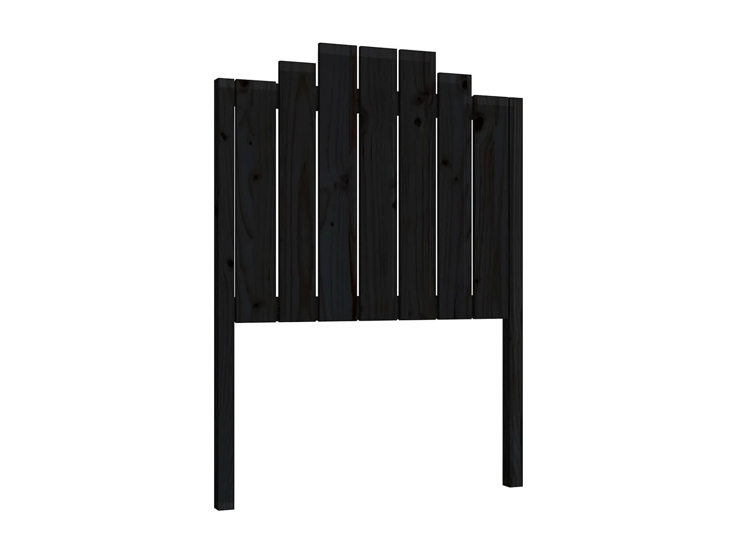 Cabecero de Cama | Cabezal de cama | Mueble de cabecero madera maciza de pino negro 81x4x110 cm