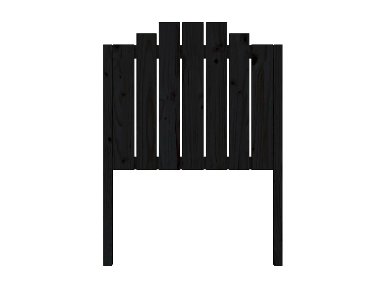Tête de Lit | Panneau de tête pour lit Moderne Noir 81x4x110 cm Bois massif de pin