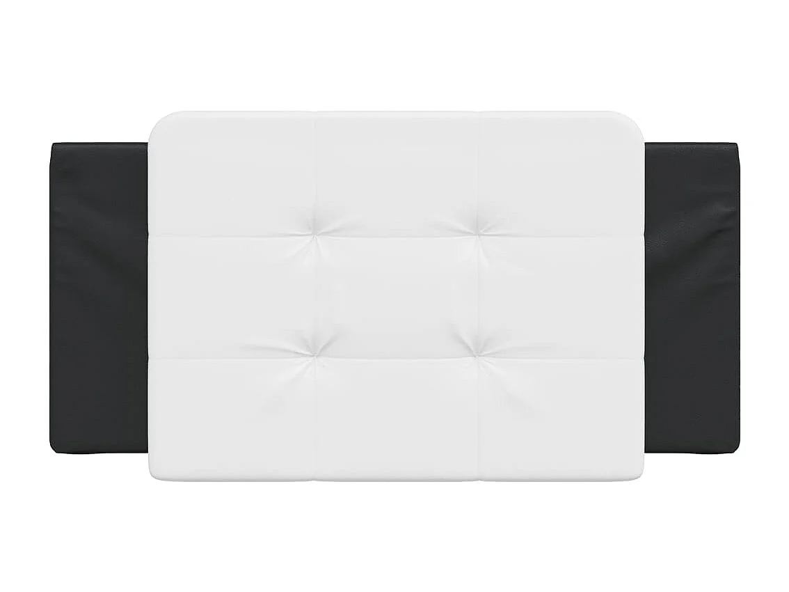 Tête de lit | Coussin de tête de lit | Tête de lit décoratif noir et blanc 100 cm similicuir