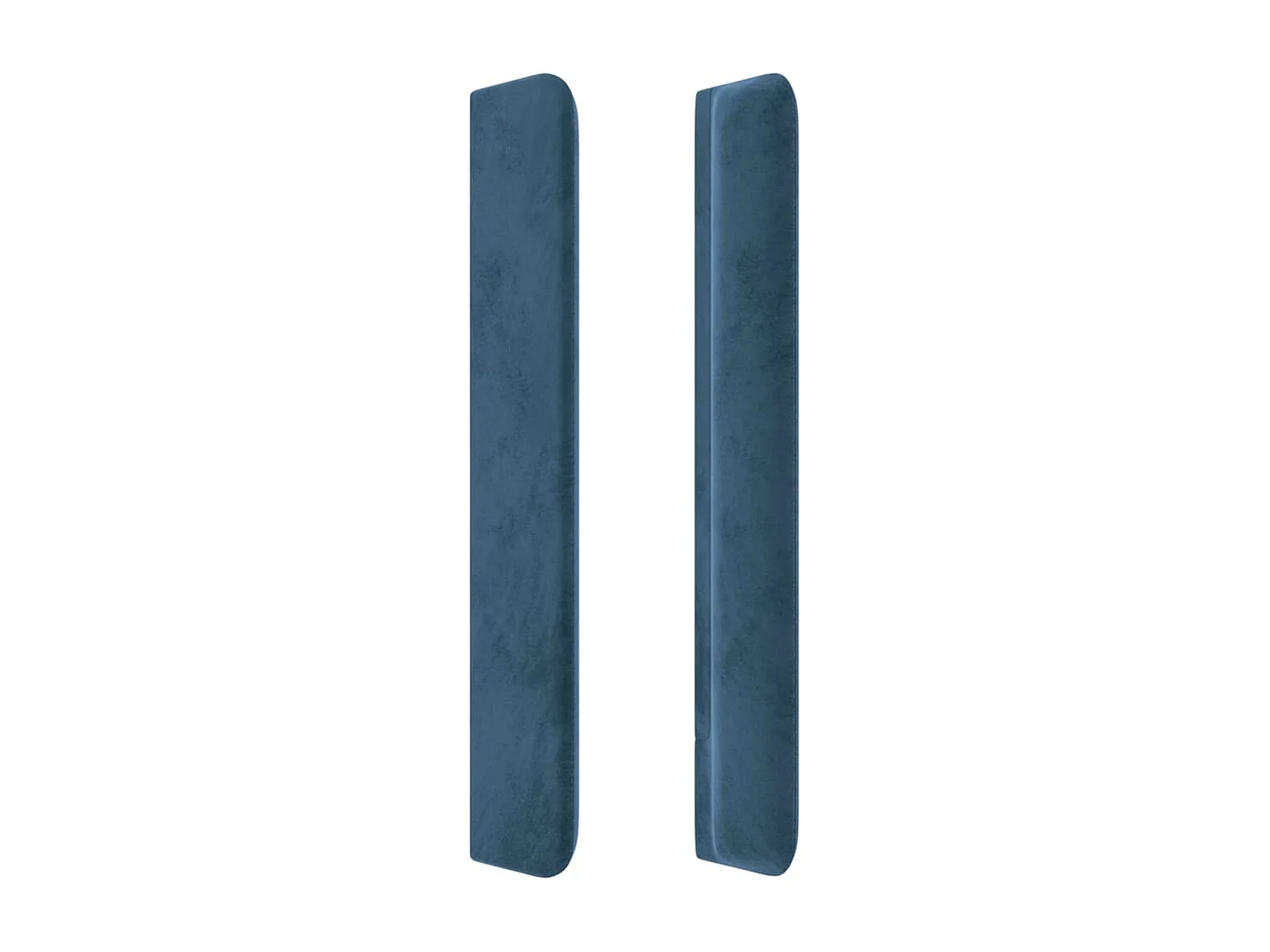 Tête de Lit | Panneau de tête pour lit Moderne à LED Bleu foncé 183x16x118/128 cm Velours