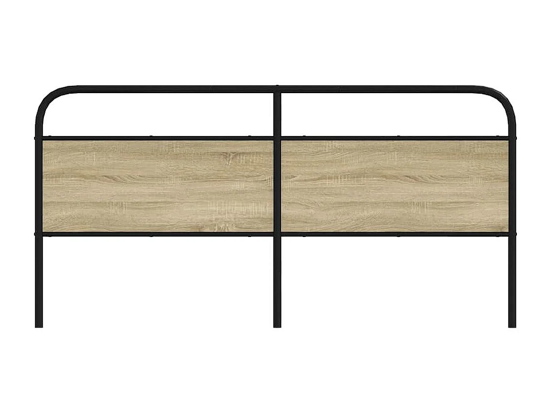 Mueble cabecero | Cabezal de cama | Cabecero de acero y madera de ingeniería roble Sonoma 180 cm