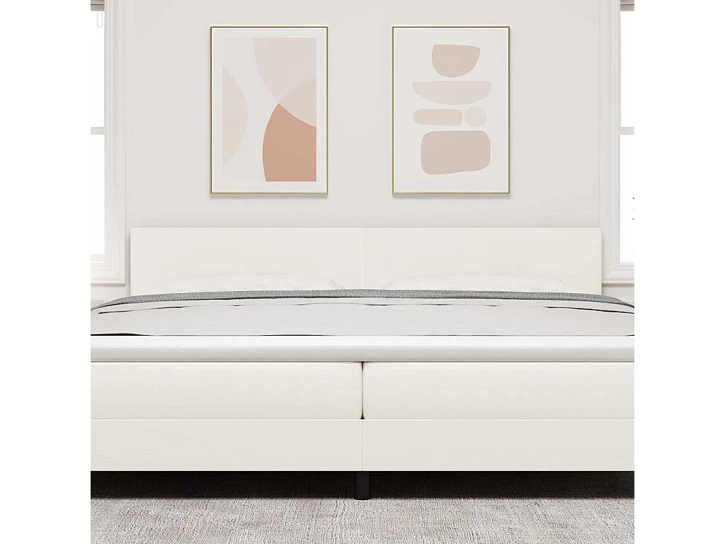 Tête de Lit | Panneau de tête pour lit Moderne avec Tête de Lit | Panneau de tête pour lit Moderne Crème 200 cm Tissu côtelé