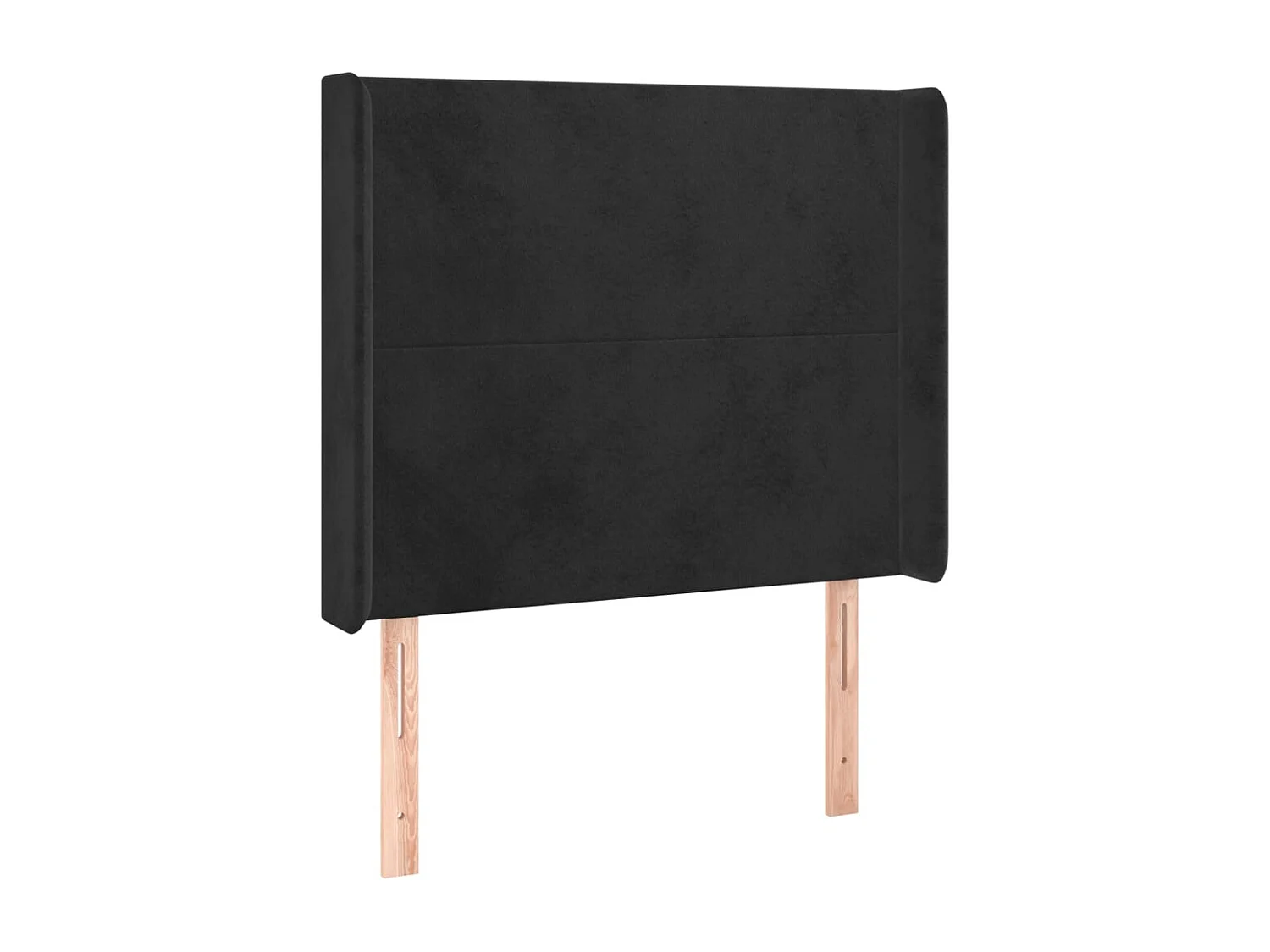 Tête de Lit | Panneau de tête pour lit Moderne à LED Noir 103x16x118/128 cm Velours