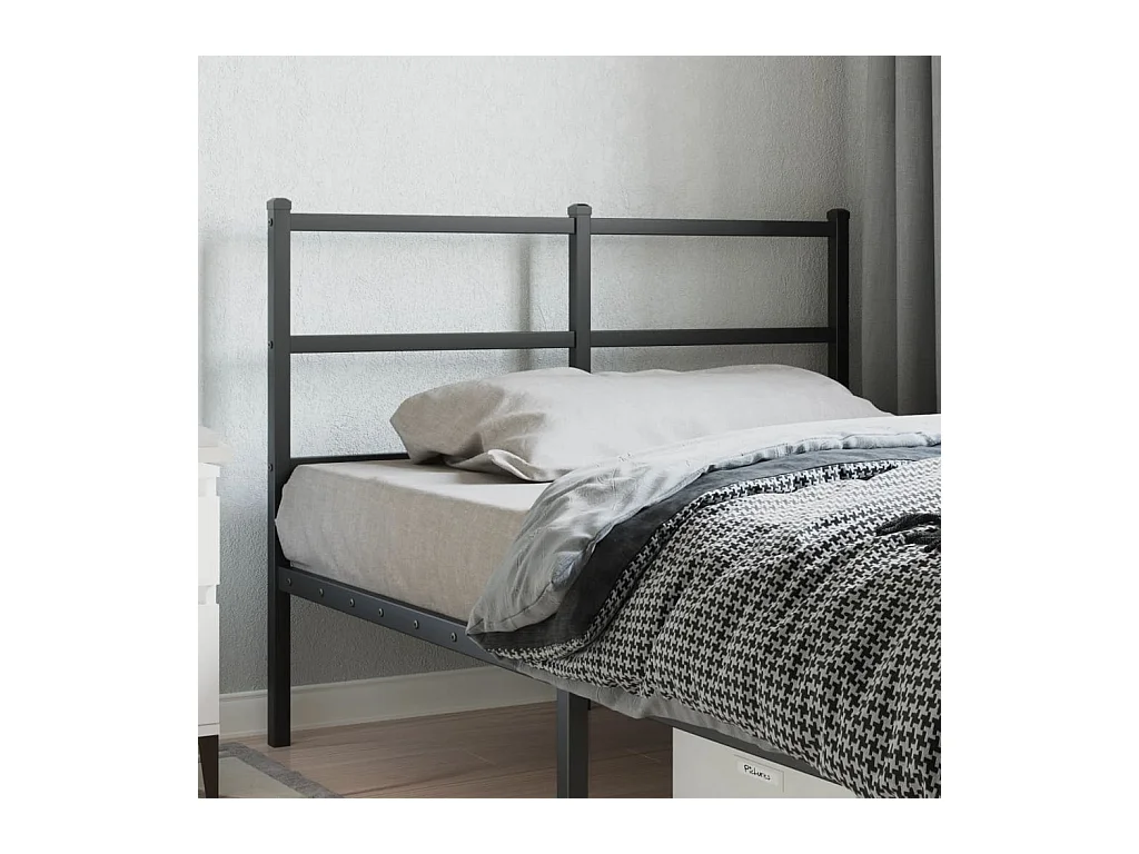 Mueble cabecero | Cabezal de cama | Cabecero de metal negro 120 cm