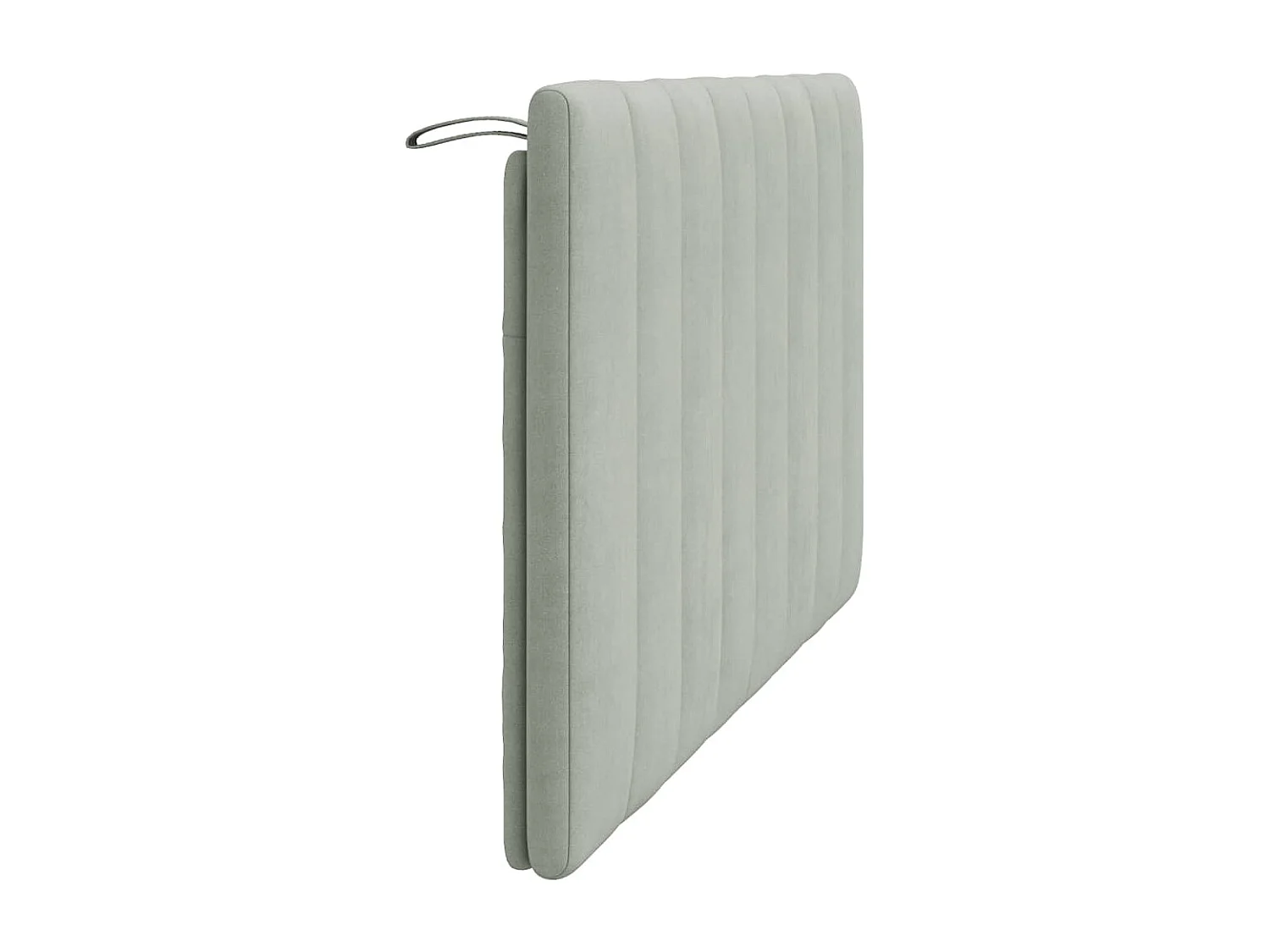 Tête de lit | Coussin de tête de lit | Tête de lit décoratif gris clair 120 cm velours