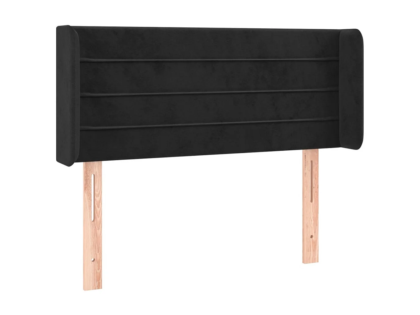 Hoofdbord | Hoofdeinde LED 83x16x78/88 cm fluweel zwart