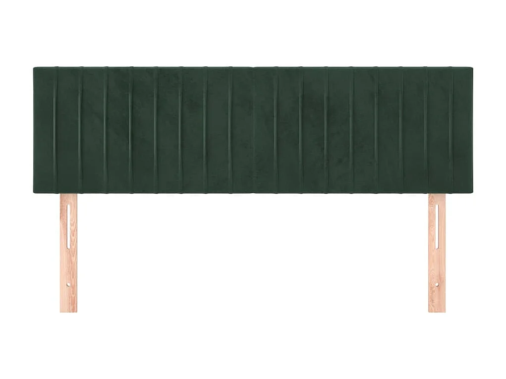 Têtes de lit | Panneaux de tête pour lit Moderne 2 pcs Vert foncé 72x5x78/88 cm Velours