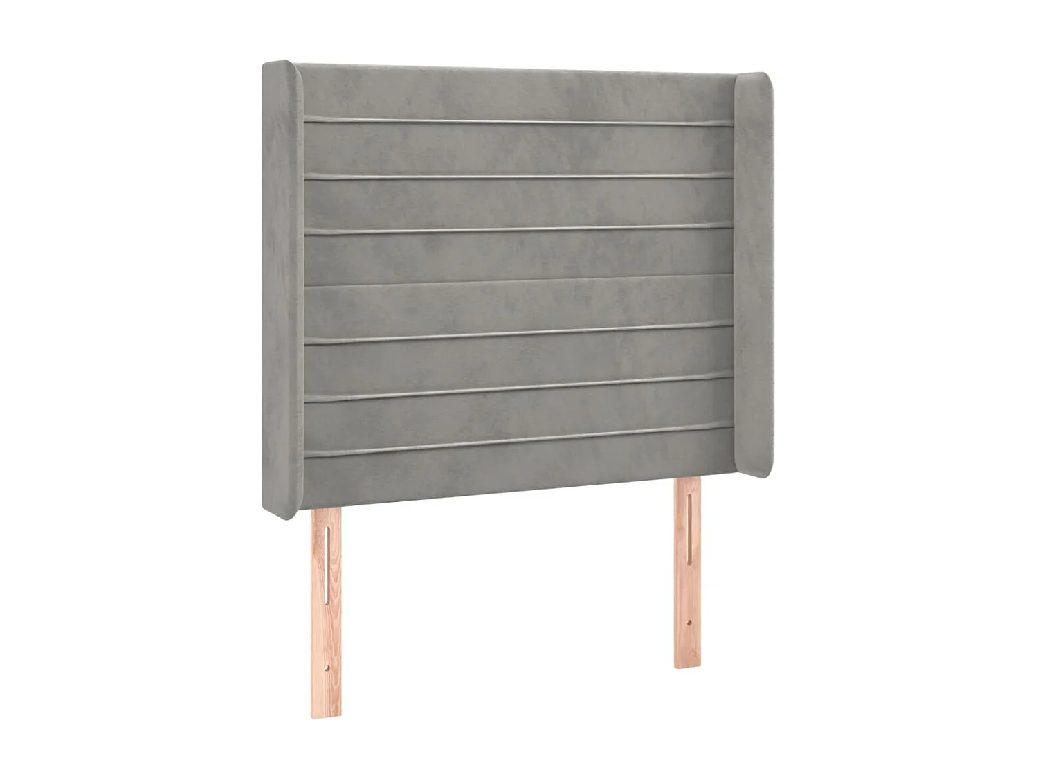 Hoofdbord | Hoofdeinde LED 103x16x118/128 cm fluweel lichtgrijs