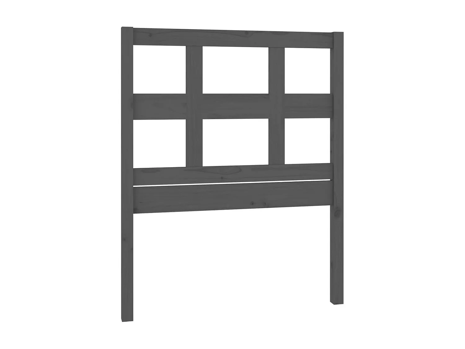 Cabecero de Cama | Cabezal de cama | Mueble de cabecero madera maciza de pino gris 95,5x4x100 cm