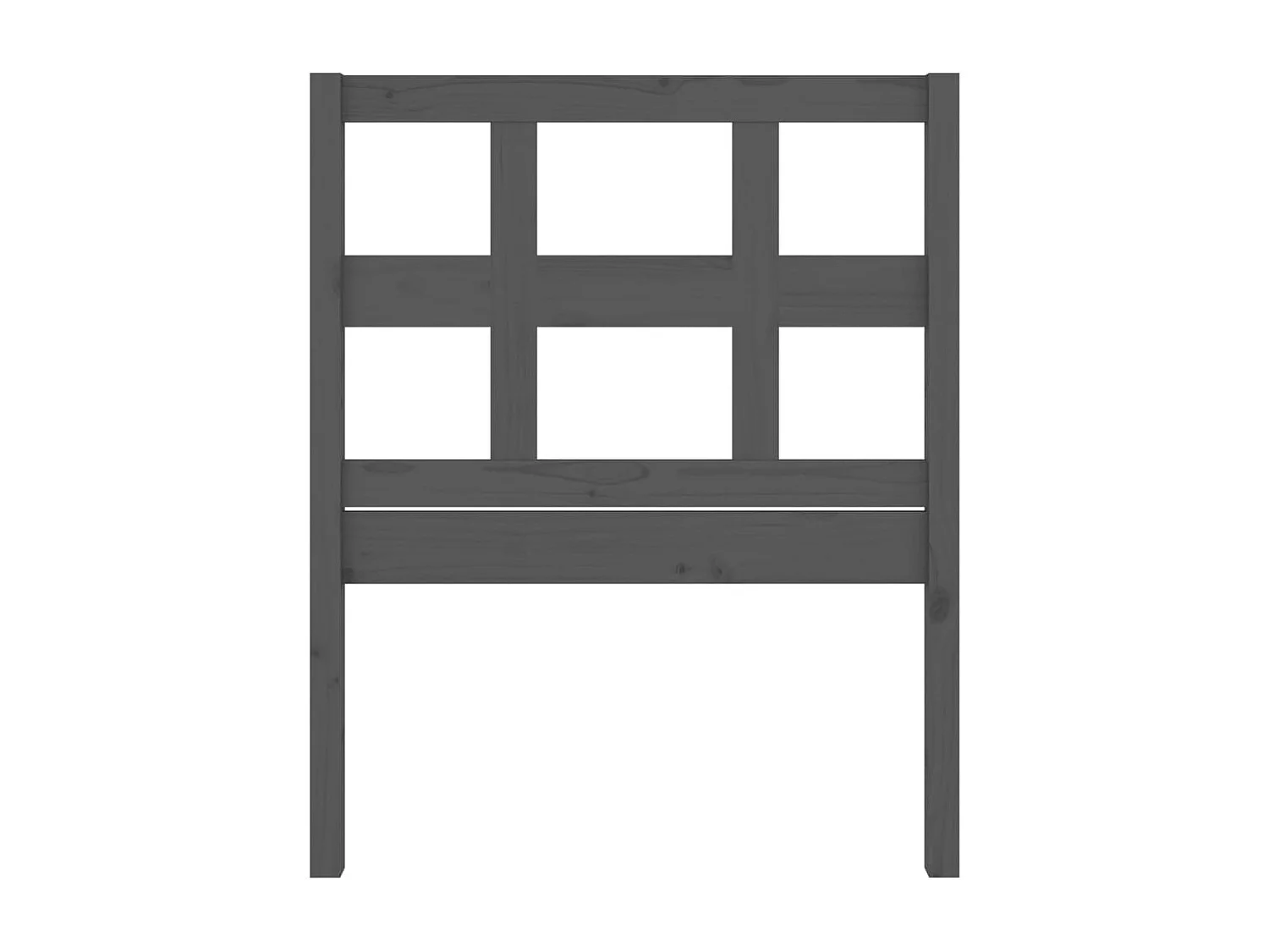 Tête de Lit | Panneau de tête pour lit Moderne Gris 95,5x4x100 cm Bois massif de pin