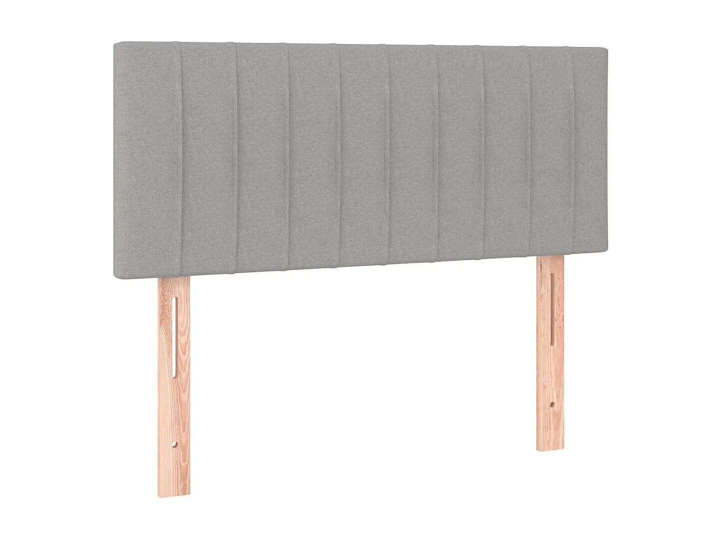 Mueble cabecero | Cabezal de cama | Cabecero de tela gris claro 100x5x78/88 cm