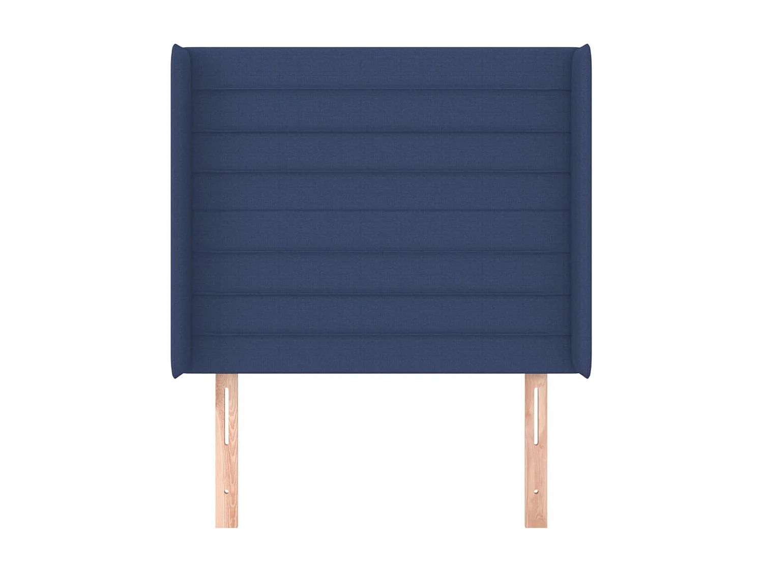 Tête de Lit | Panneau de tête pour lit Moderne avec oreilles Bleu 103x16x118/128 cm Tissu
