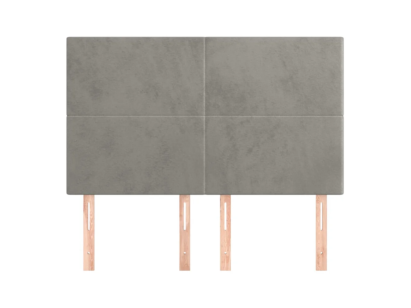 Cabeceros | Cabezal de cama | Mueble de cabecero 4 unidades terciopelo gris claro 72x5x78/88 cm