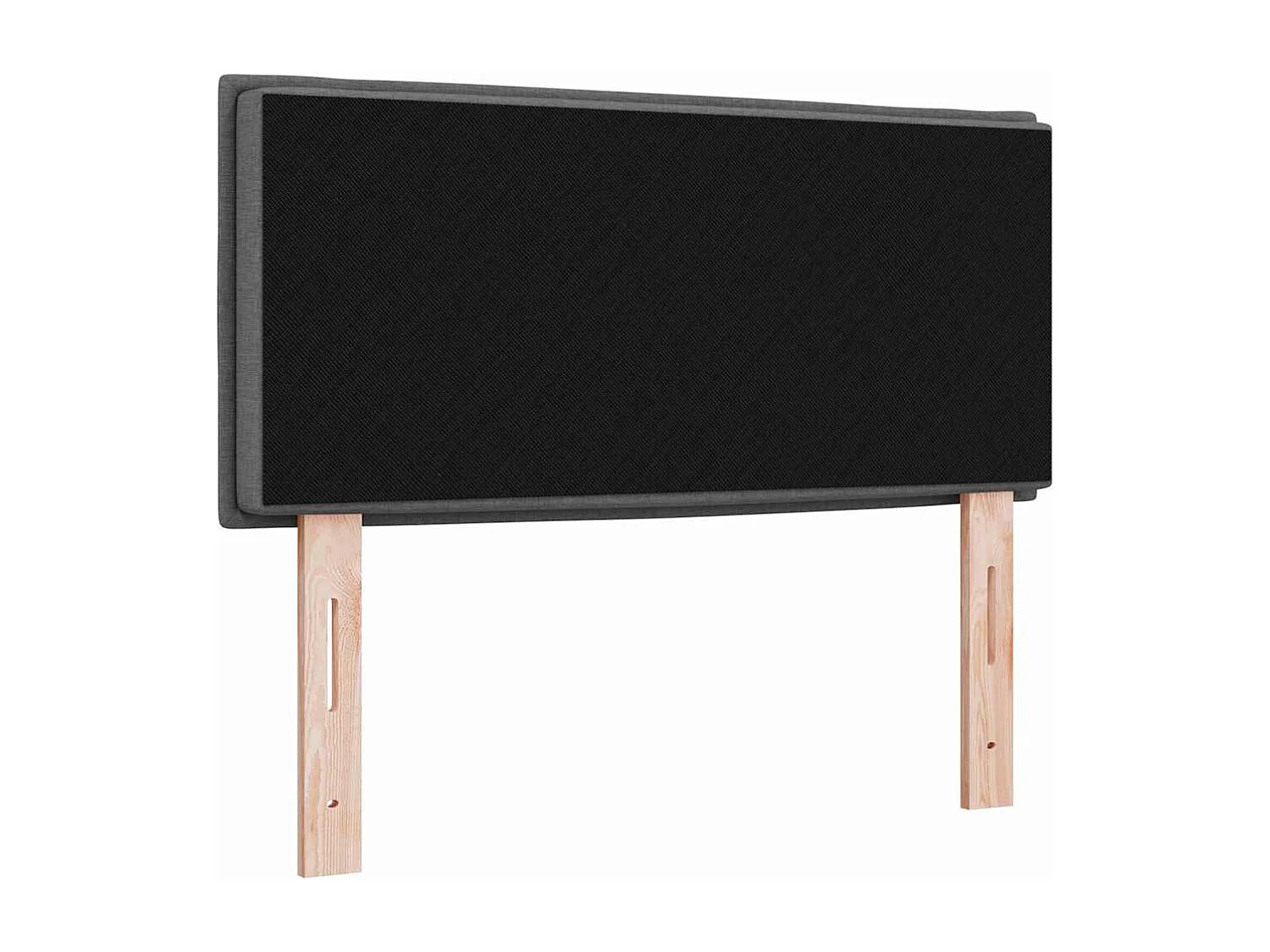 Tête de Lit | Panneau de tête pour lit Moderne LED avec des lumières à LED Gris foncé 100 cm tissu