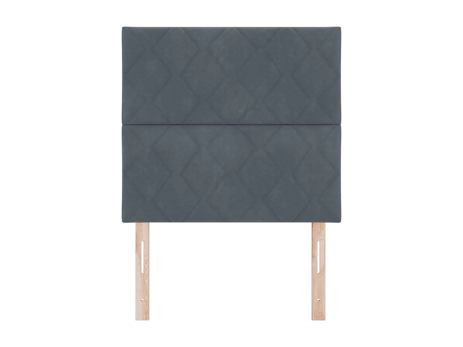 Tête de lit Montage mural | Panneau de tête pour lit Moderne  Géométrique Gris foncé 100 cm Velours