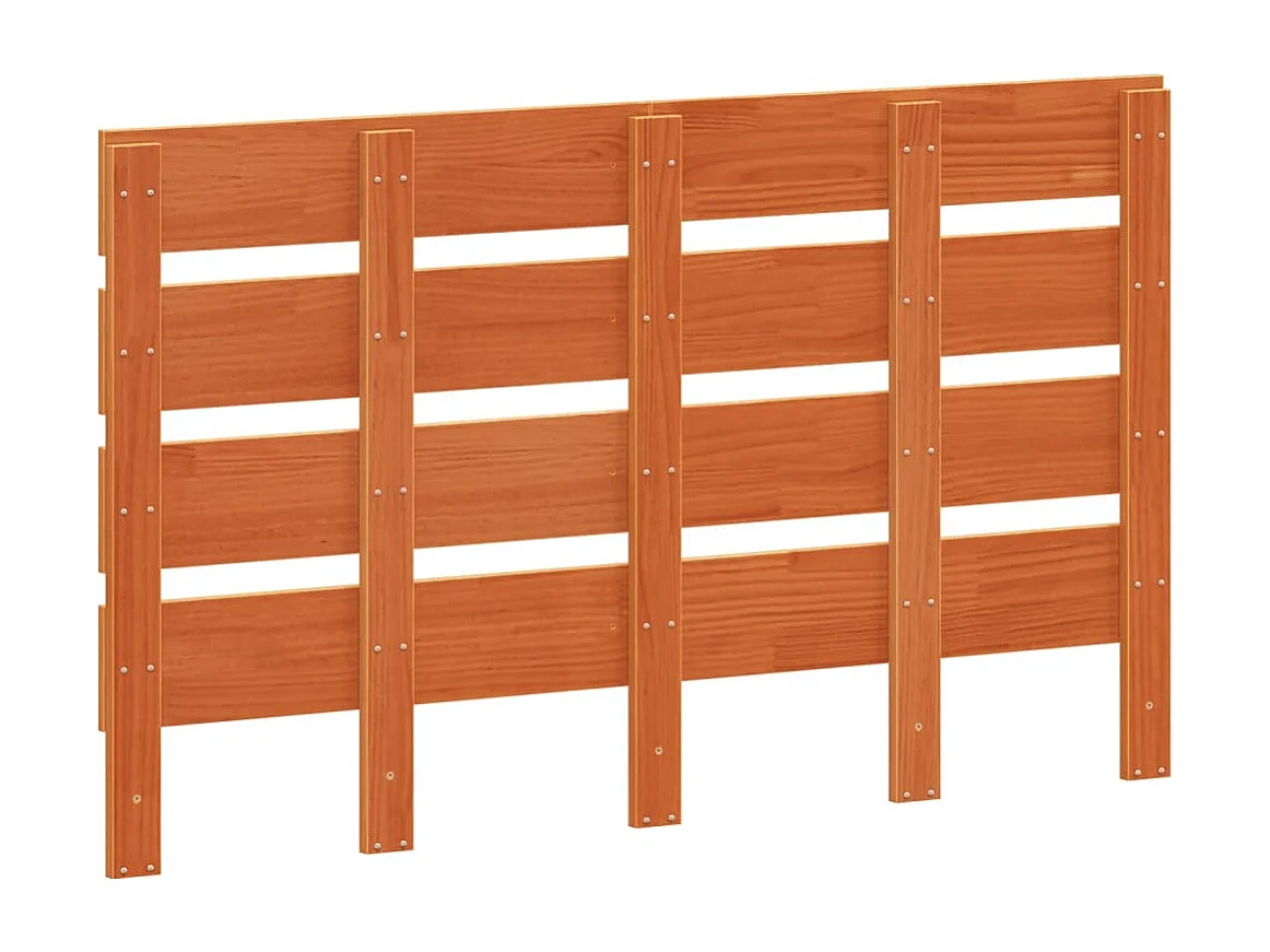 Tête de Lit | Panneau de tête pour lit Moderne cire marron 120 cm bois massif de pin