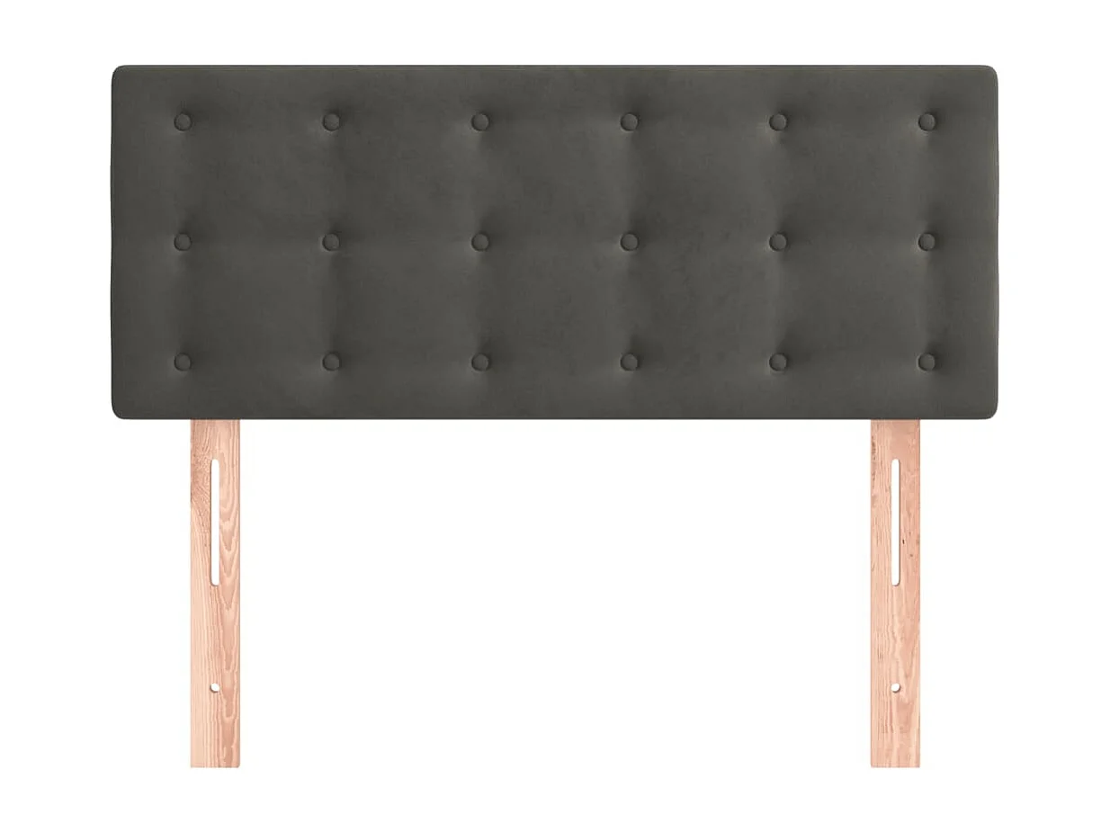 Mueble cabecero | Cabezal de cama | Cabecero de terciopelo gris oscuro 80x5x78/88 cm
