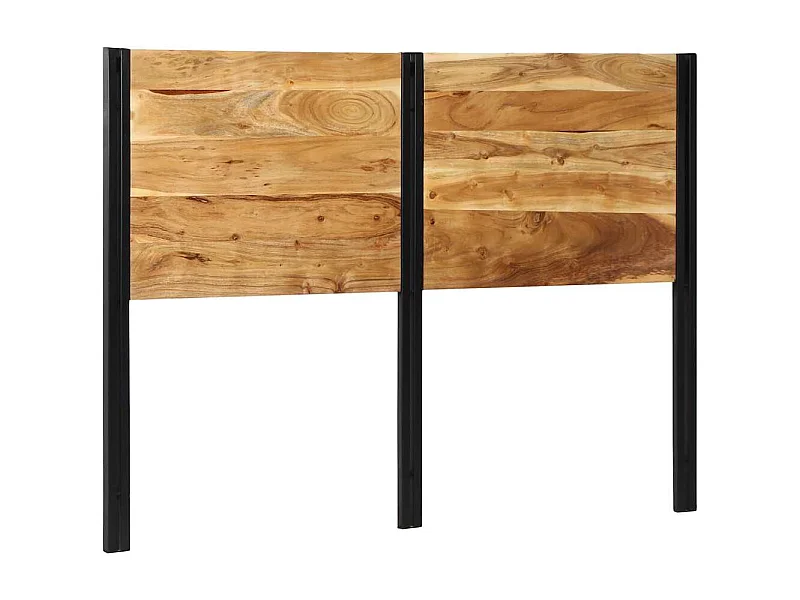 Mueble cabecero | Cabecero | Cabezal de cama 140 cm Madera Maciza Acacia y Hierro