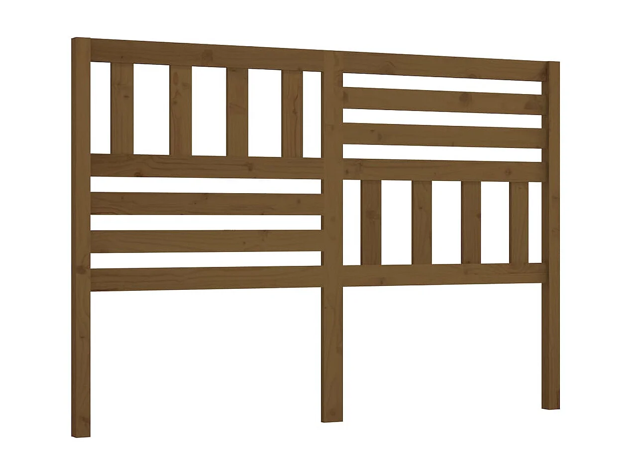 Tête de Lit | Panneau de tête pour lit Moderne Marron miel 126x4x100 cm Bois massif de pin