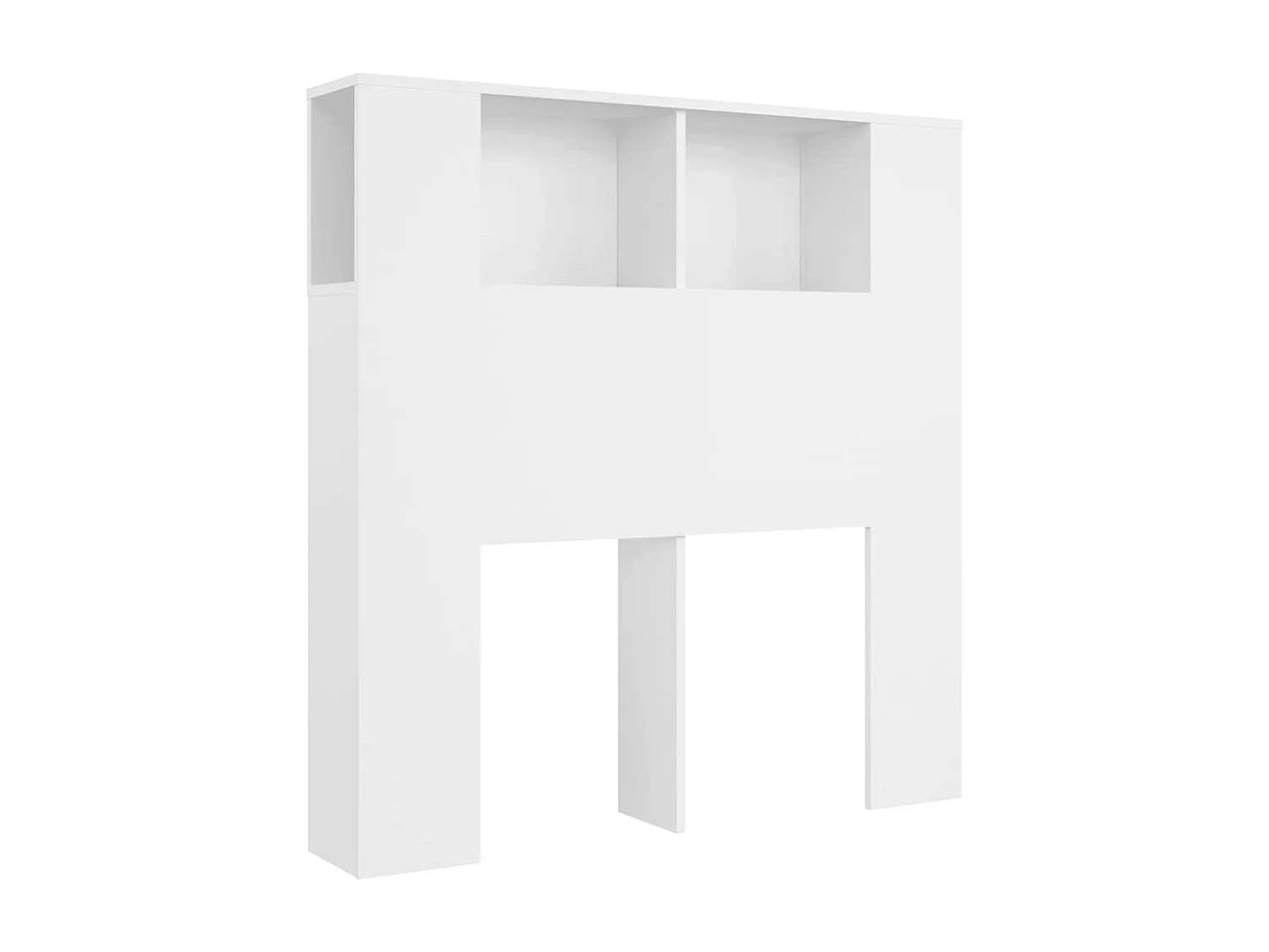 Tête de Lit avec rangement | Armoire de tête de lit Blanc 100x18,5x102,5 cm