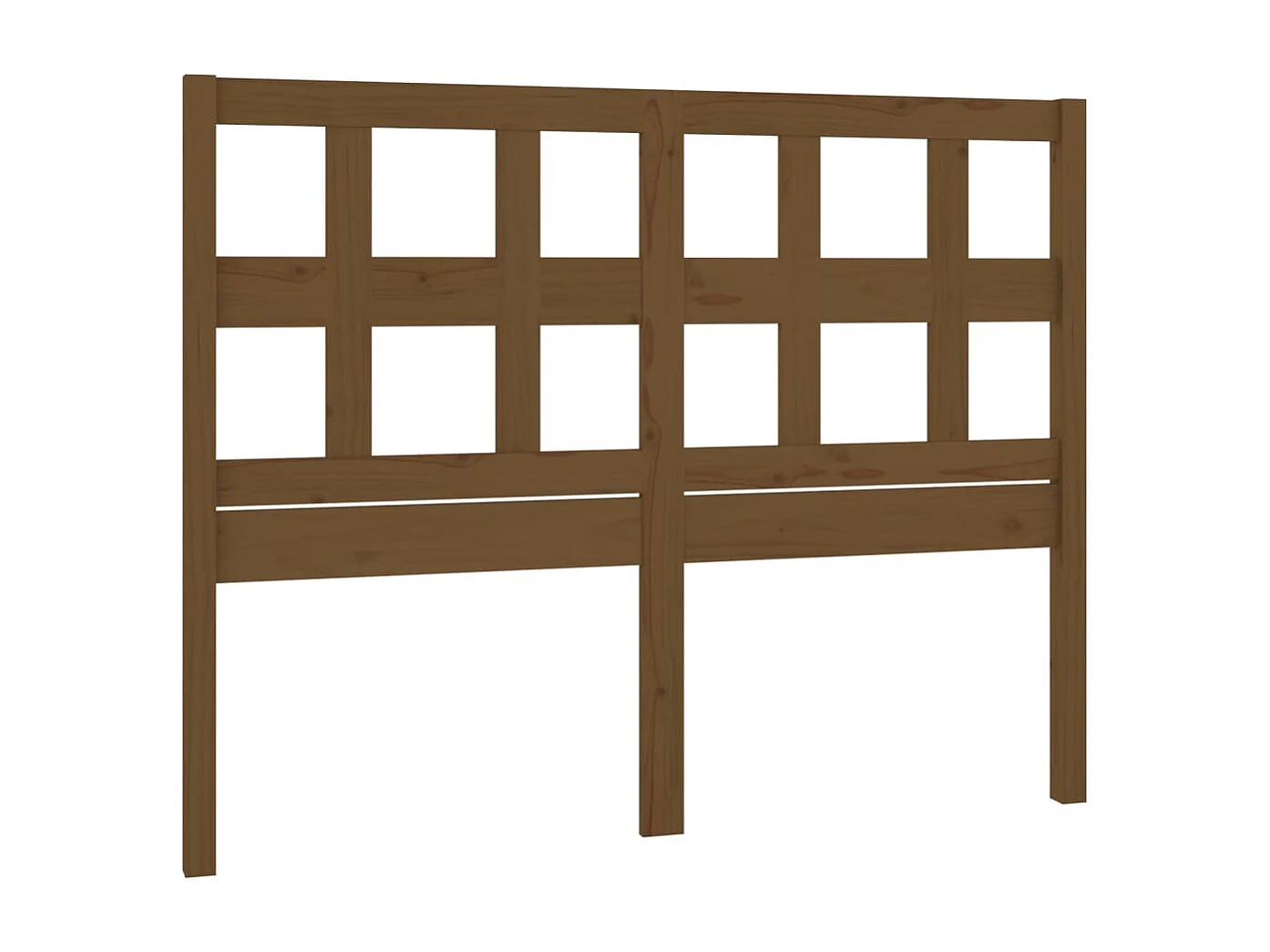 Cabecero de Cama | Cabezal de cama | Mueble de cabecero madera maciza pino marrón miel 185,5x4x100 cm