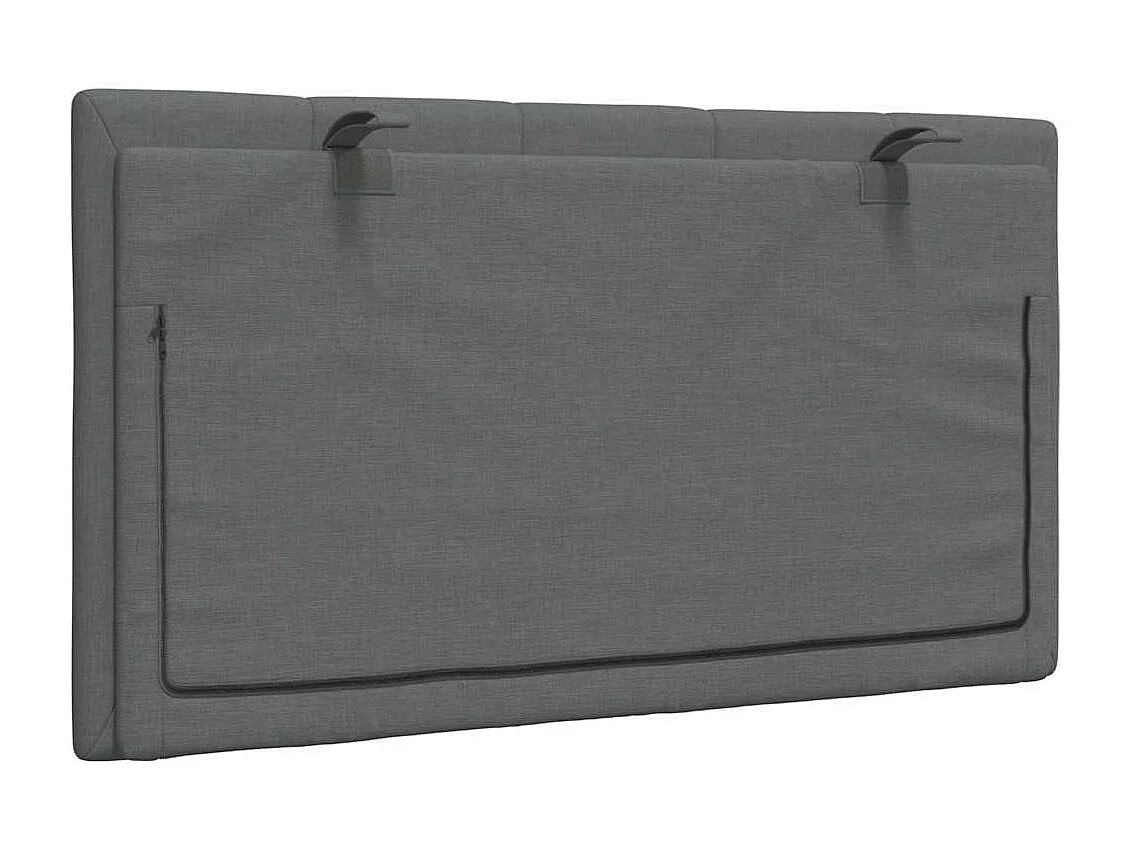 Cabecero de Cama | Cabezal de cama | Mueble de cabecero acolchado Hanko tela gris oscuro 90 cm