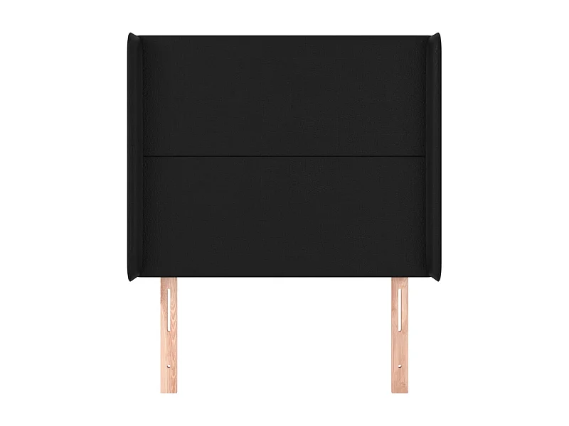 Tête de Lit | Panneau de tête pour lit Moderne avec oreilles Noir 103x16x118/128 cm Similicuir
