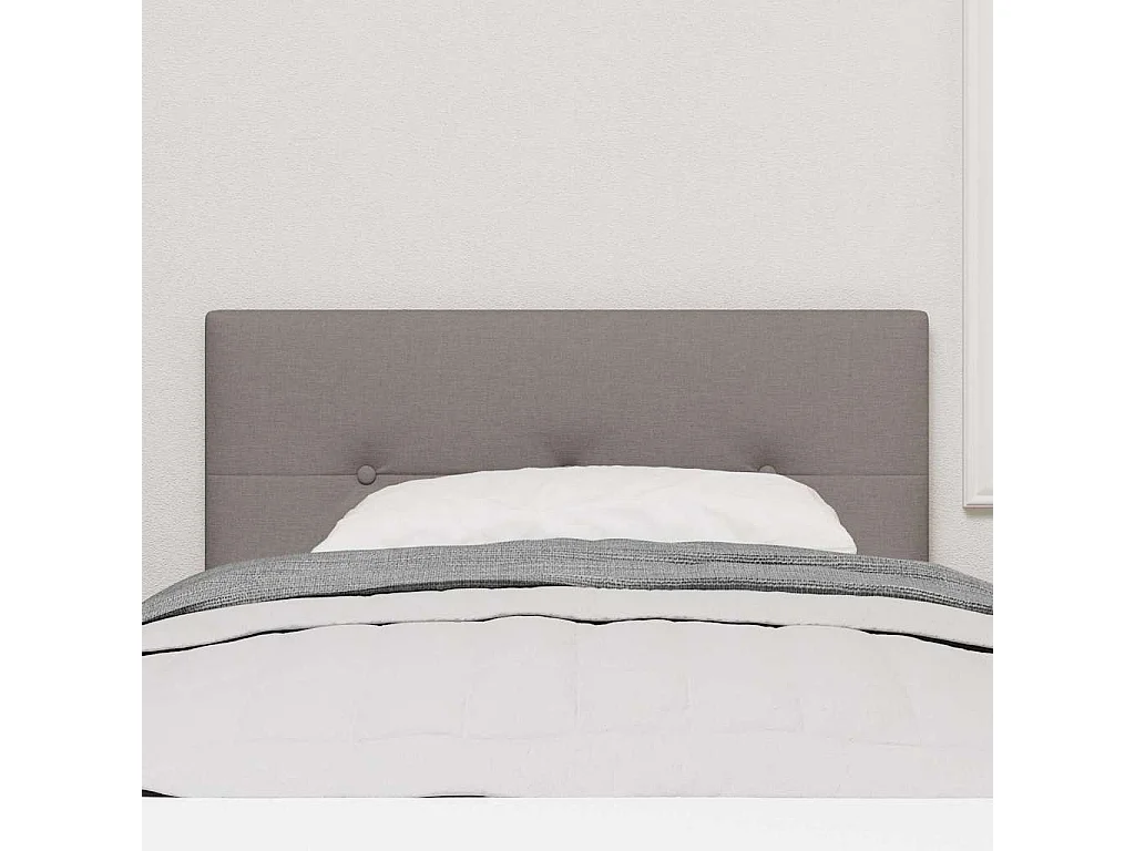 Tête de Lit | Panneau de tête pour lit Moderne LED avec des lumières à LED Taupe 90 cm tissu