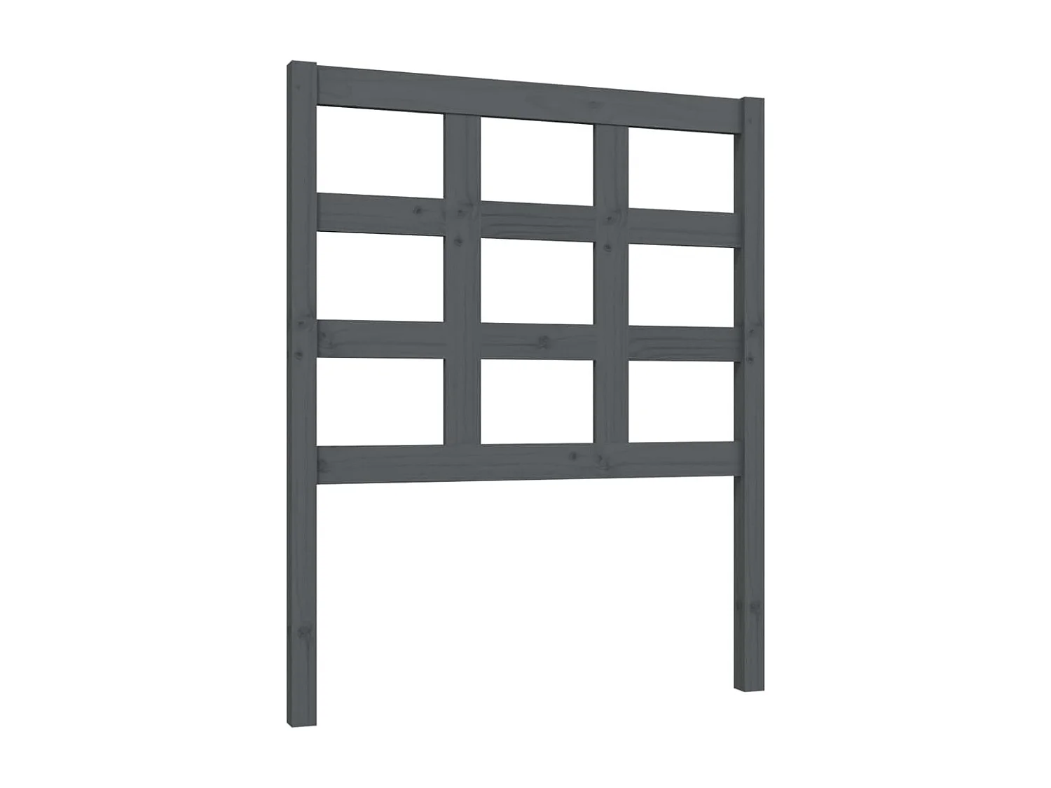 Cabecero de Cama | Cabezal de cama | Mueble de cabecero madera maciza de pino gris 80,5x4x100 cm