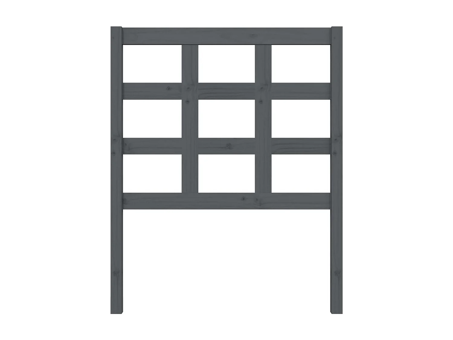 Cabecero de Cama | Cabezal de cama | Mueble de cabecero madera maciza de pino gris 80,5x4x100 cm