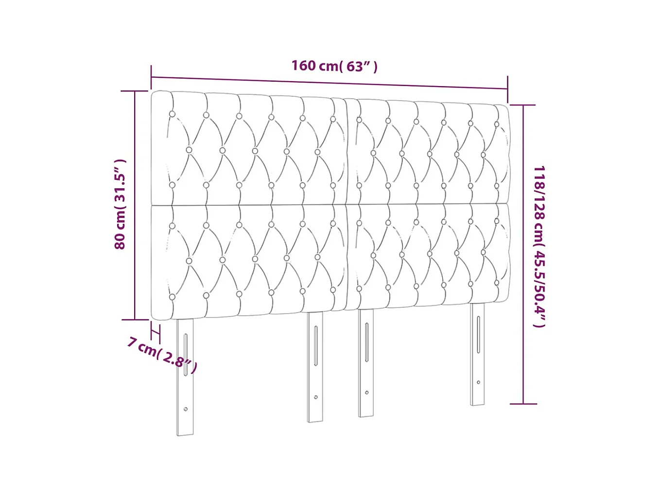 Cabecero | Cabezal de Cama | Mueble cabecero con luces LED tela azul 160x7x118/128 cm