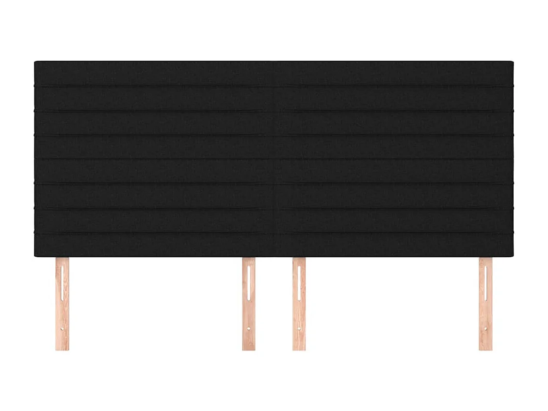 Têtes de lit | Panneaux de tête pour lit Moderne 4 pcs Noir 80x5x78/88 cm Tissu
