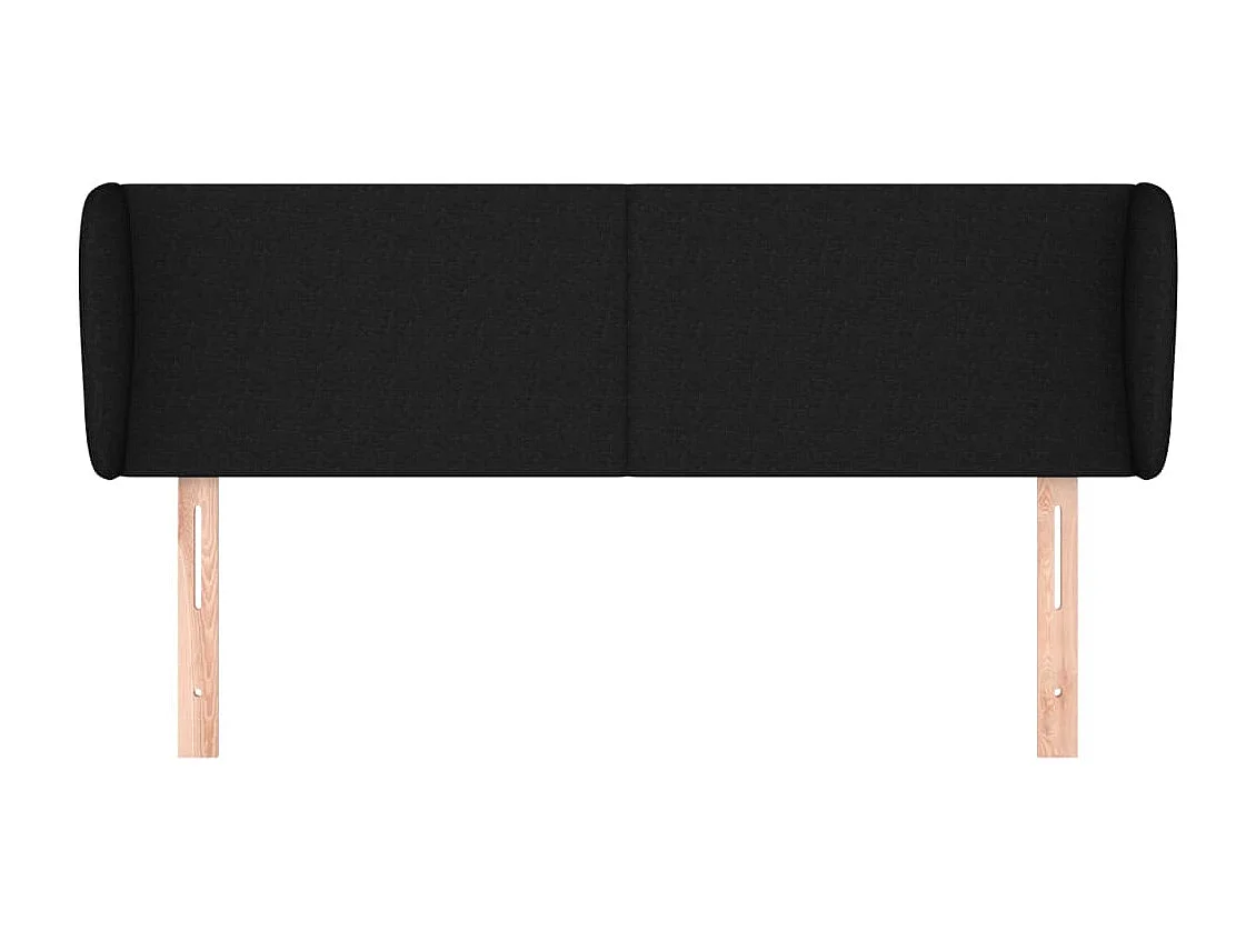Mueble cabecero | Cabezal de cama | Cabecero de tela negro 147x23x78/88 cm