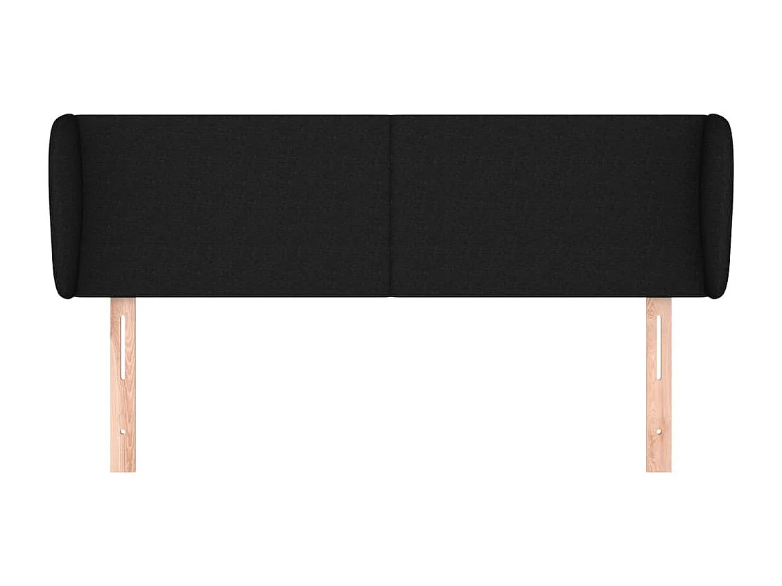 Mueble cabecero | Cabezal de cama | Cabecero de tela negro 147x23x78/88 cm