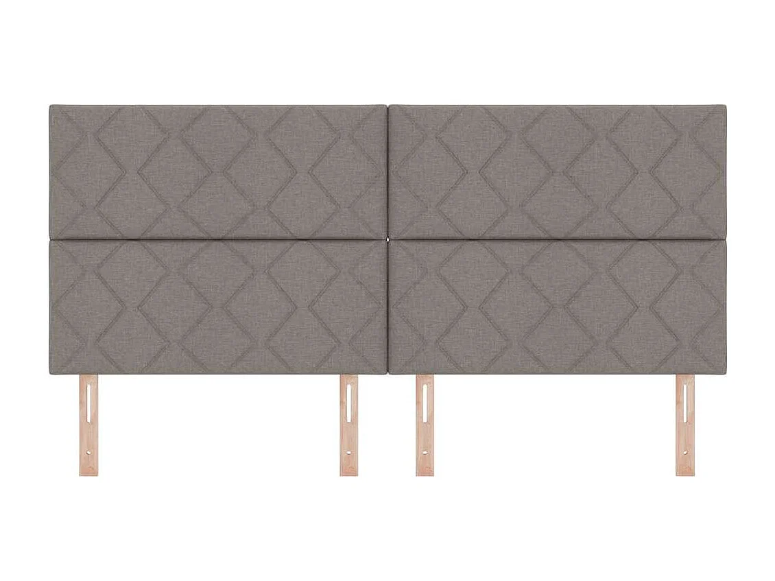 Tête de Lit | Panneau de tête pour lit Moderne avec des lumières à LED Réglable Taupe 200 cm tissu