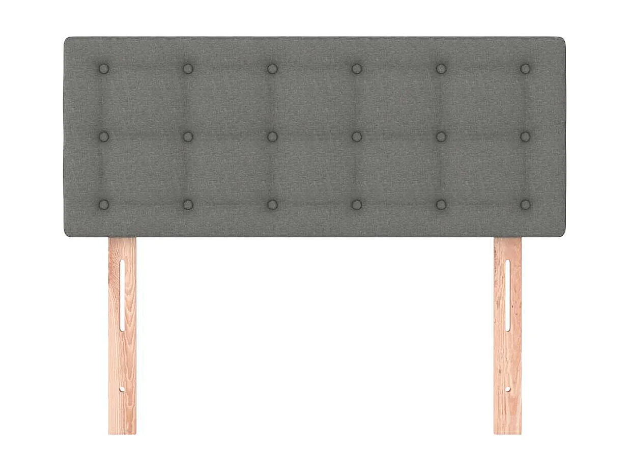 Tête de Lit | Panneau de tête pour lit Moderne Gris foncé 80x5x78/88 cm Tissu