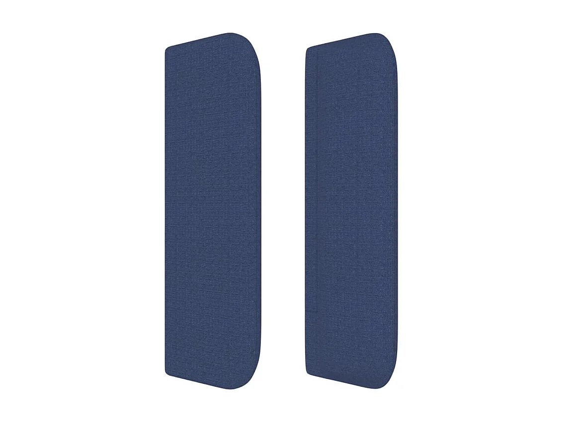 Tête de Lit | Panneau de tête pour lit Moderne avec oreilles Bleu 183x16x78/88 cm Tissu