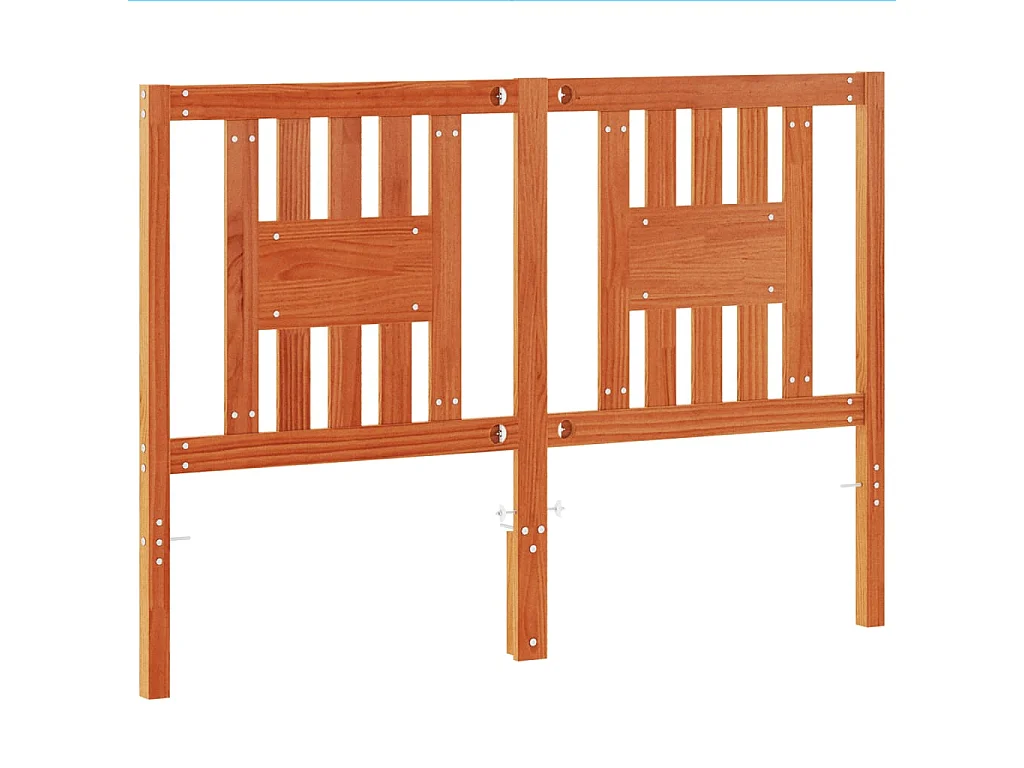 Cabecero de Cama | Cabezal de cama | Mueble de cabecero madera maciza de pino marrón cera 140 cm