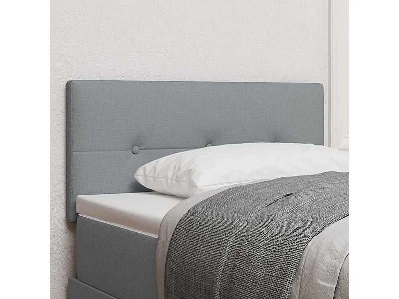 Cabecero | Cabezal de Cama | Mueble cabecero con cabecera Manual Gris claro 100 cm tela