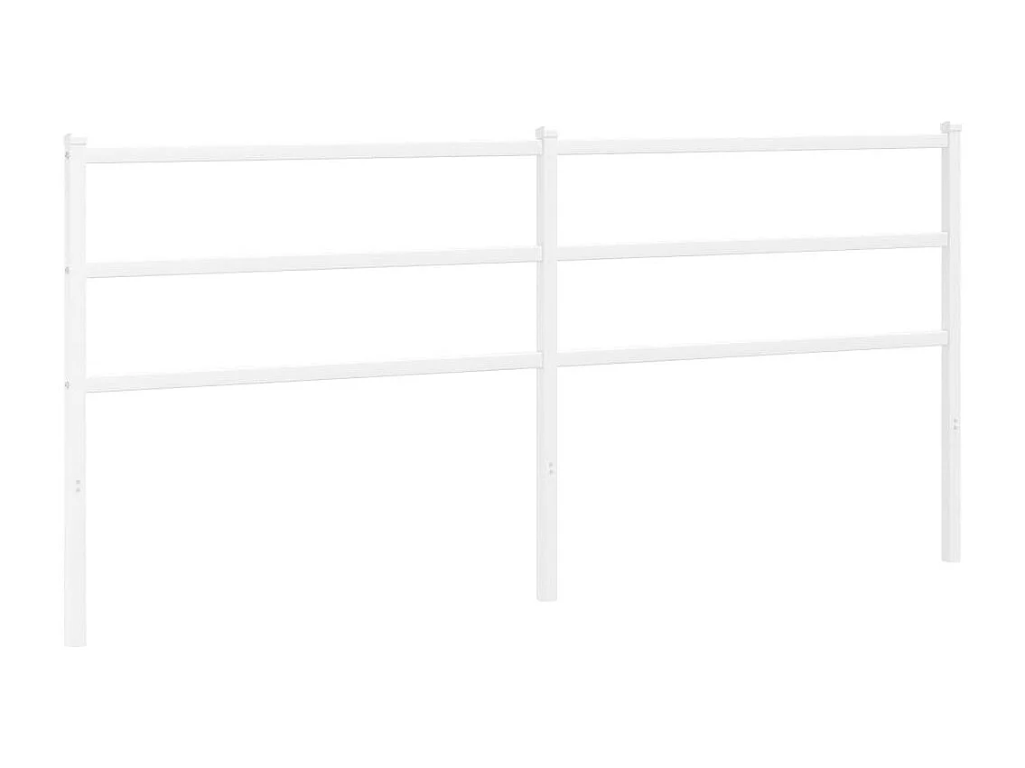 Tête de Lit | Panneau de tête pour lit Moderne métal blanc 193 cm