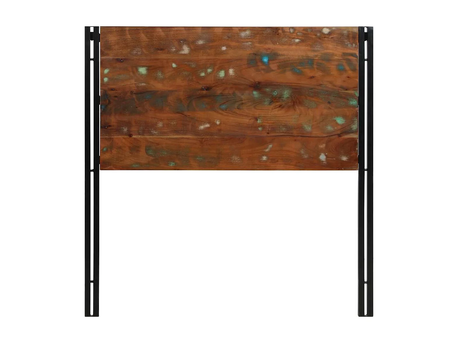 Mueble cabecero | Cabecero | Cabezal de cama 100 cm Madera Maciza Reciclada y Hierro